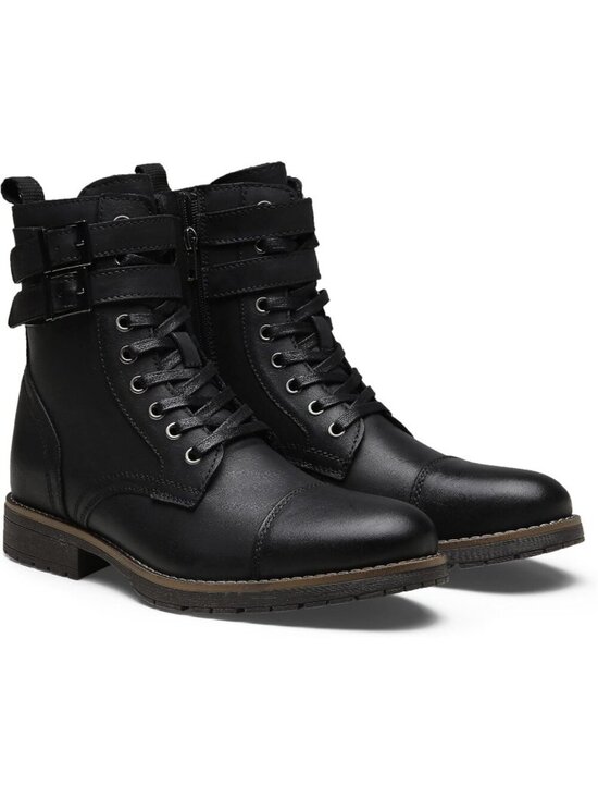 Men\'s Leather Strap Chukka Boots Motorcycle Wear hiking main image 5